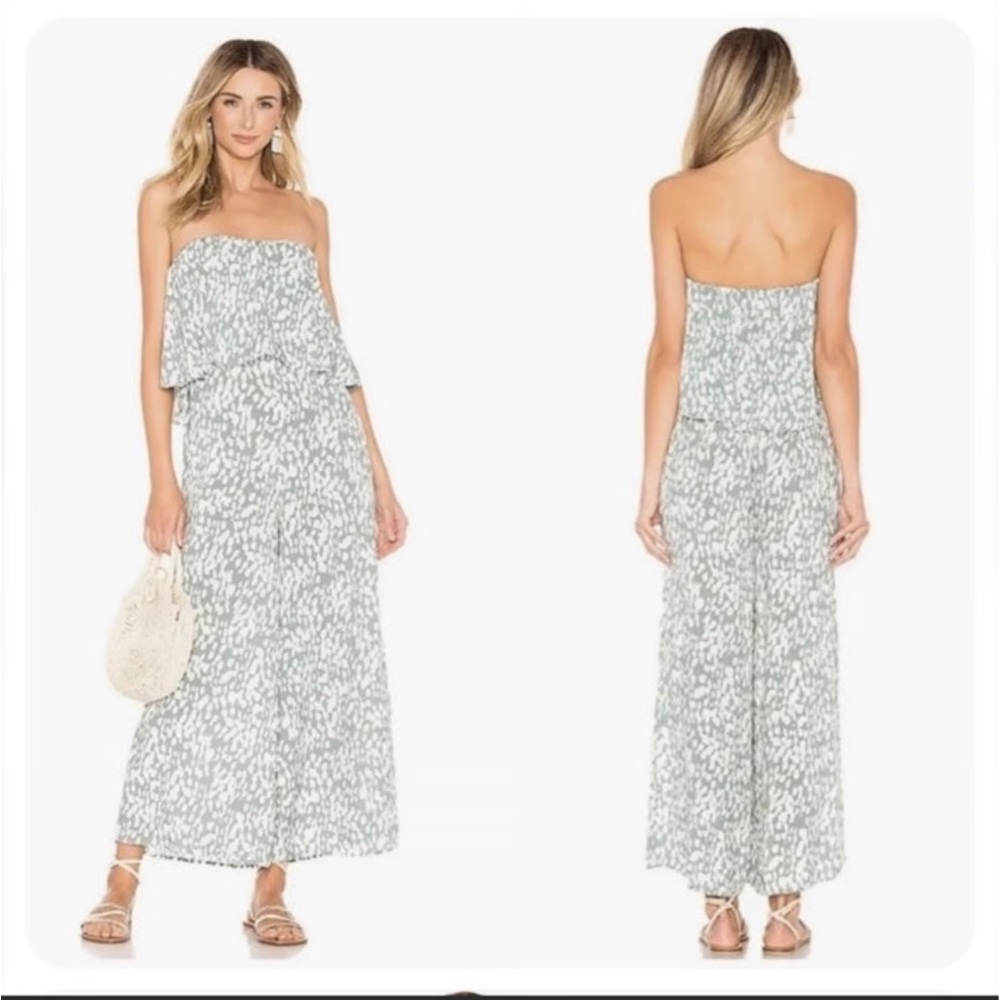 Green and White Stonestep Jumpsuit